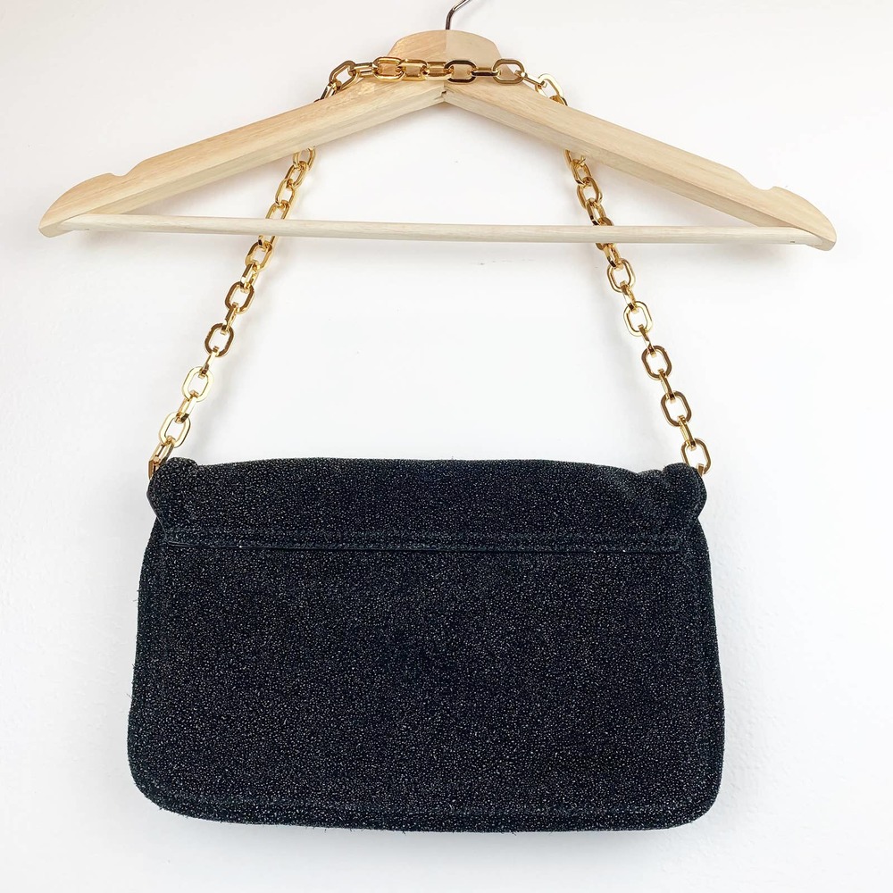 Rachel Zon Black Purse with Gold Chain - Picture 10 of 13
